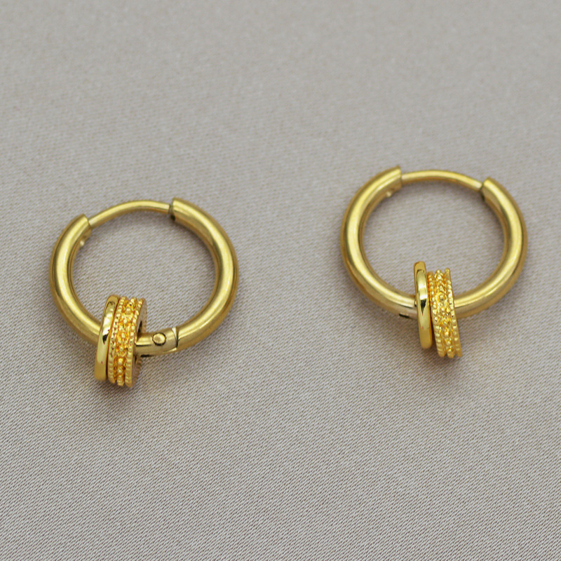 New European And American Fashion 18K Gold Non-fading Stainless Steel Ears