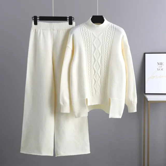 Slim Knit Suit For Women Offwhite - Shop at LoveMi