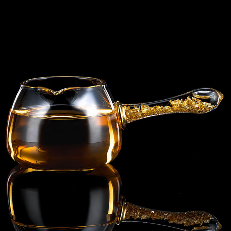 High Grade Gold Foil Crystal Glass Tea Cup