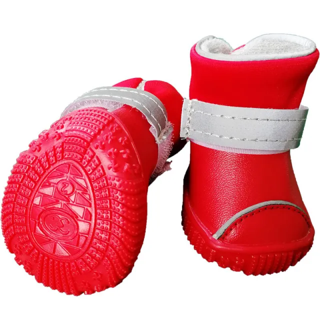 Small Dog Pet Dog Waterproof Rain Boots Red - Shop at LoveMi