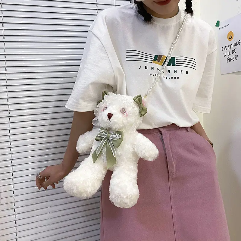 Japanese Lolita Doll Hand-made Cartoon Plush Messenger Bag