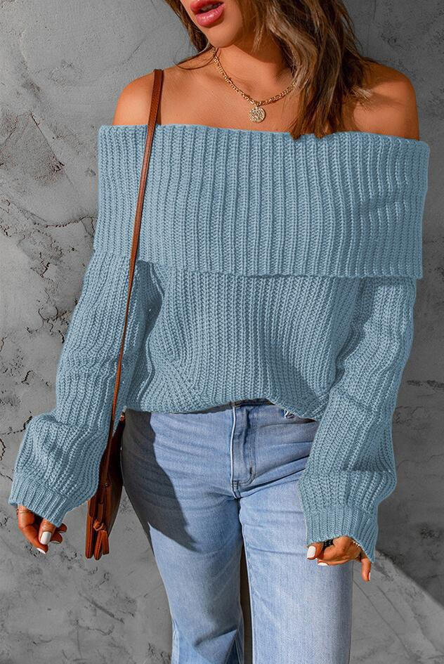 Title 19, Autumn And Winter One-shoulder Off-the-shoulder...