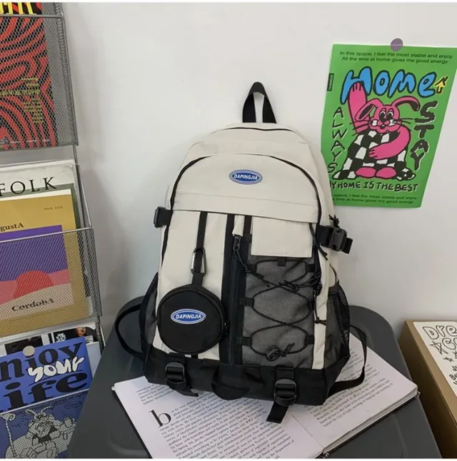 Large Capacity High School Backpack For College Students White - Shop at LoveMi