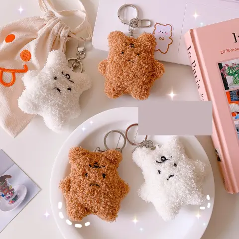 I Hate the Rainy Day Bear Plush Keychain
