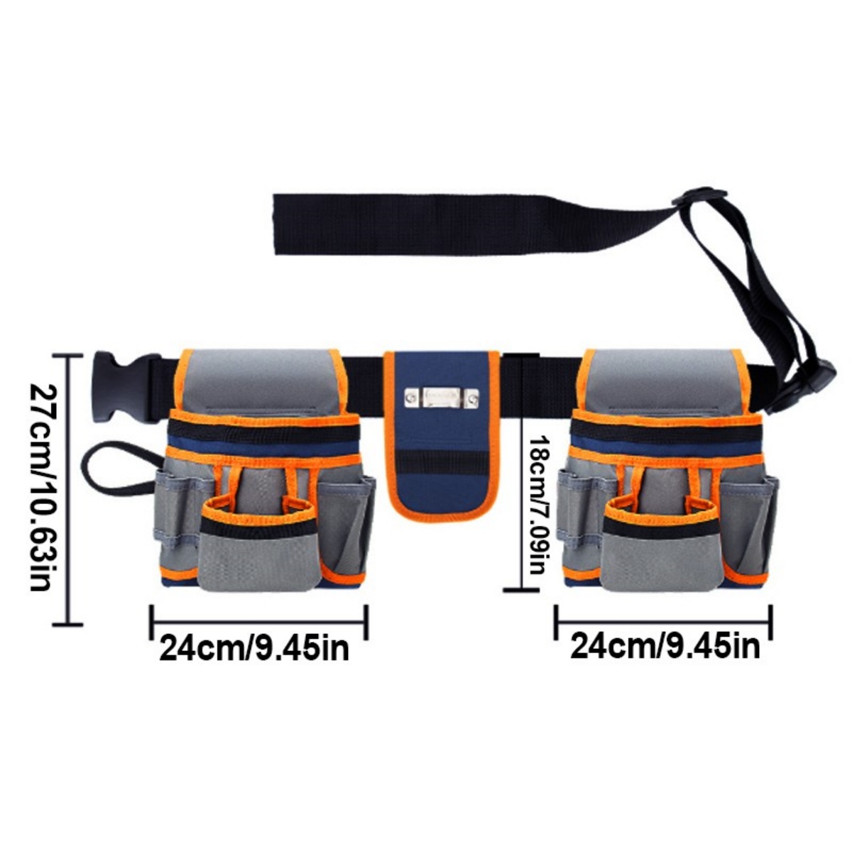 Double Tool Belt Pouch 12 Pocket Heavy Duty Joiners Carpenter Builders Nails UK — image 12