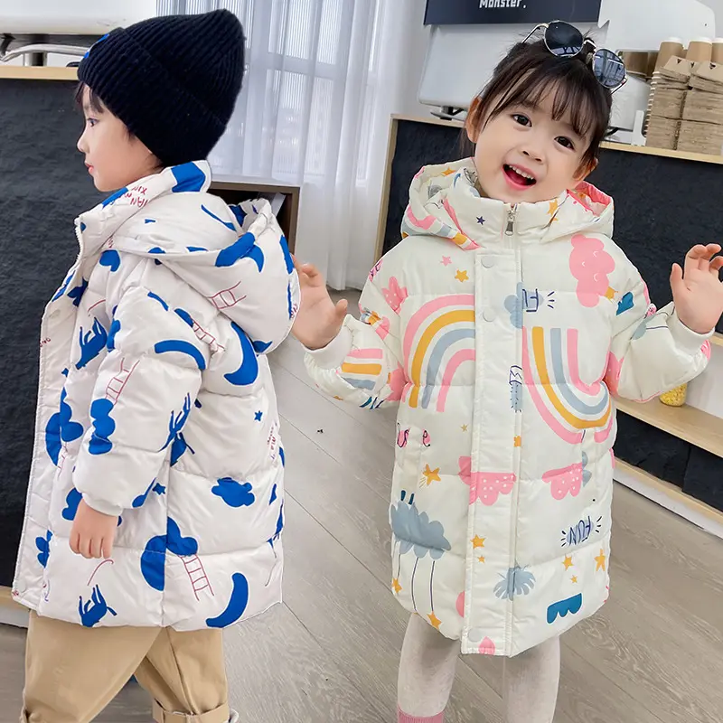 New Style Children's Down Jacket Middle Long