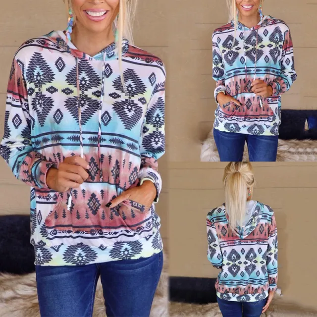 Fashion Printed Long Sleeved Hooded Casual Loose Sweater Picture Color Xxl - Shop at LoveMi