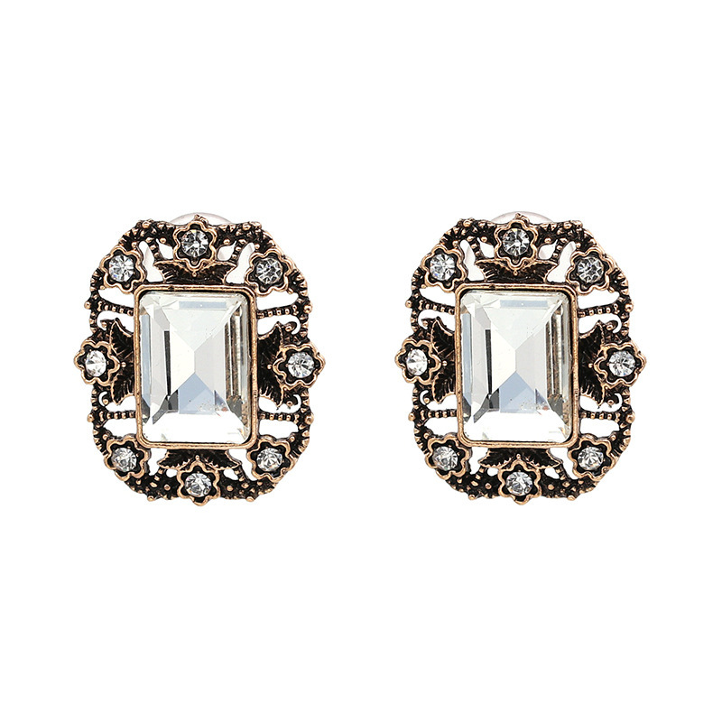 Amazon Hot Sale Inlaid Glass Earrings