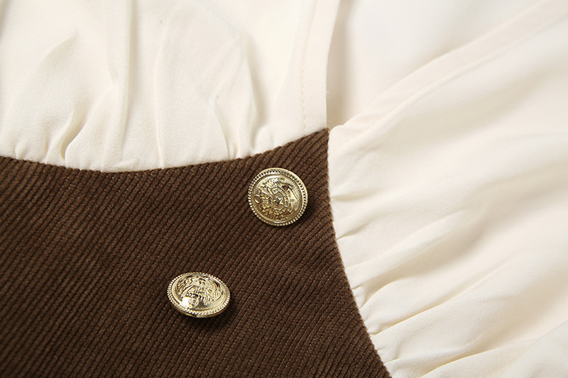 Long-sleeve Temperament Stitching Slim Fit Dress