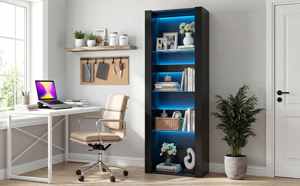 Modern Living Room Cupboard,Display Unit Cabinet Sideboard Free Standing — image 7