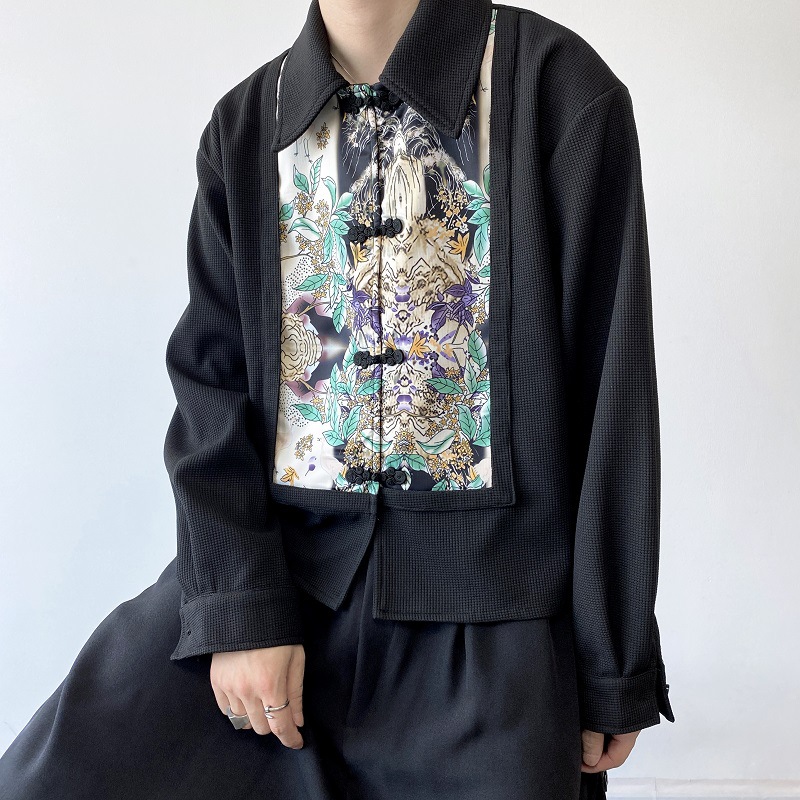 New Chinese Style Shirt Men's Improved Official Coat Tops Walking The Show