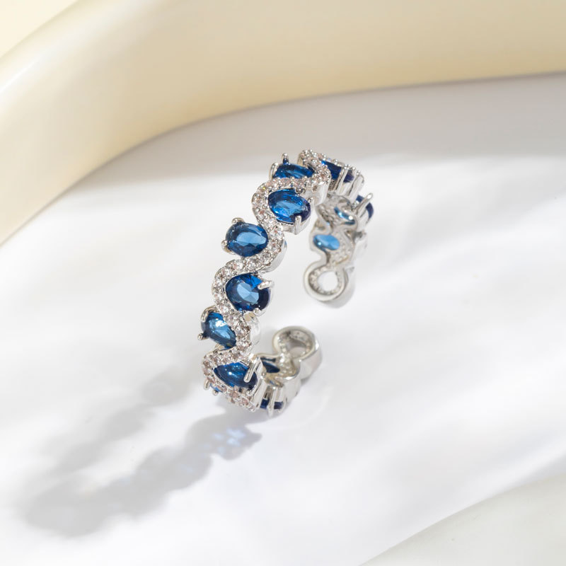 Sparkling Zircon Fashion Hot Selling Open Ring thumbnail 4