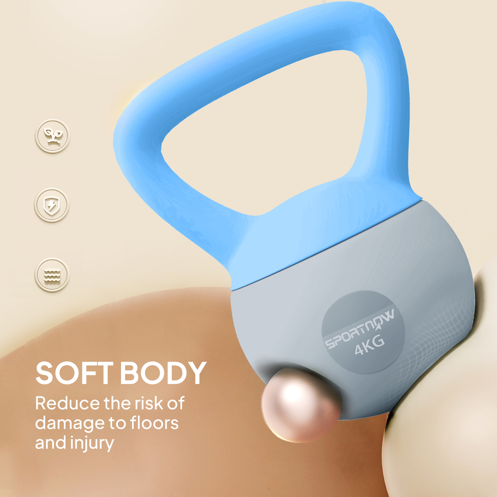 4 Kg Soft Kettlebell With Anti Slip Handle, Suitable For Home Gym — image 5