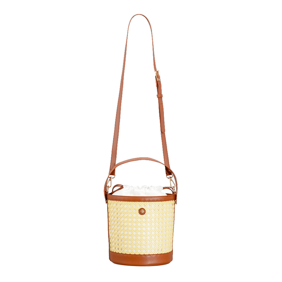 New Hand-woven Hollow Bucket Bag Rattan