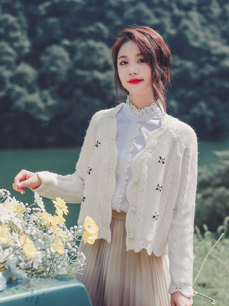 Spring And Autumn New Short Sweater Coat