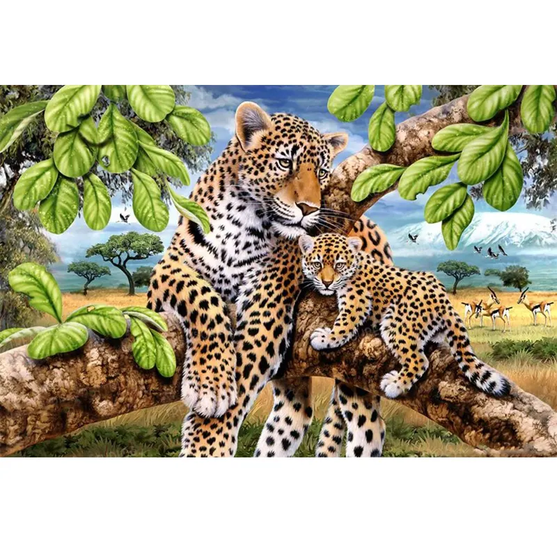 Howard Robinson's Leopard And Her Cub Diamond