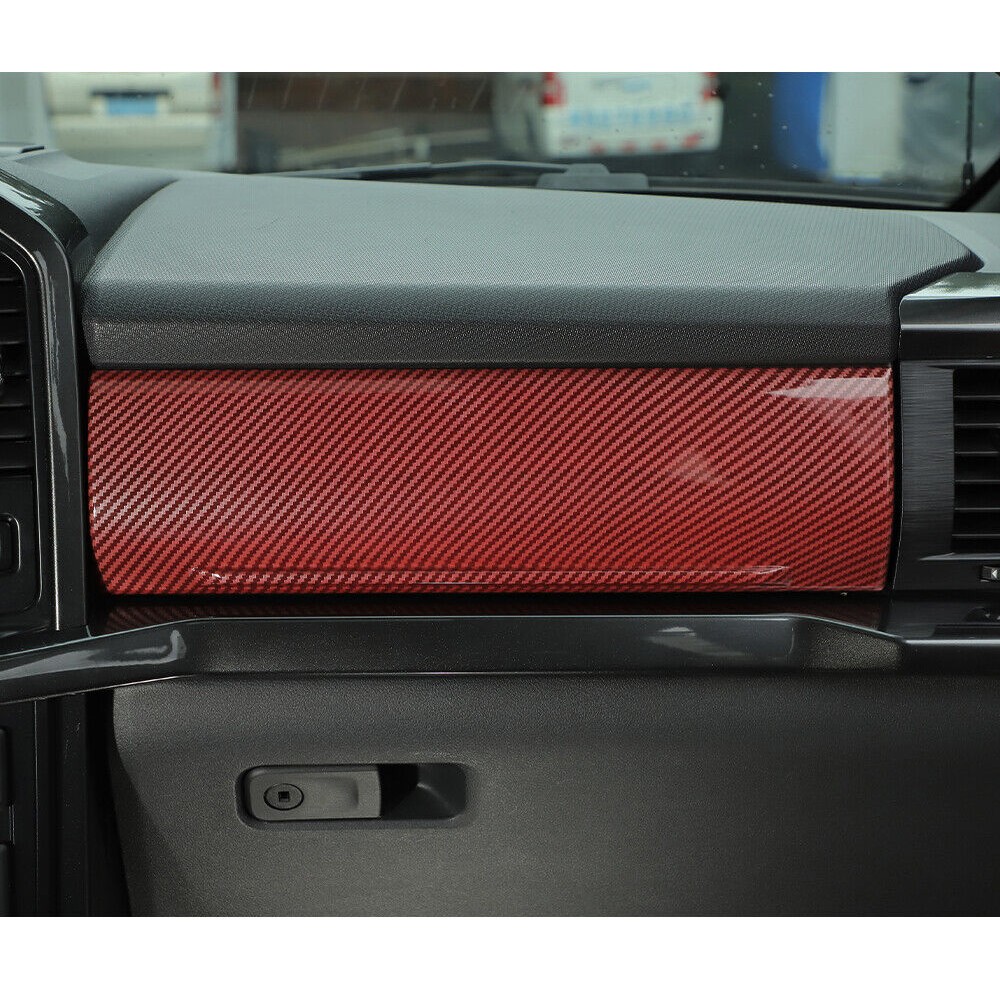 Co-pilot Dashboard Panel Trim Cover F150 - Red Carbon Fiber — foto 5
