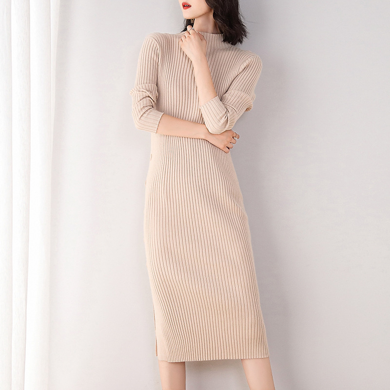 Title 5, Womens Mid-Length Bottoming Sweater Skirt, Sli...