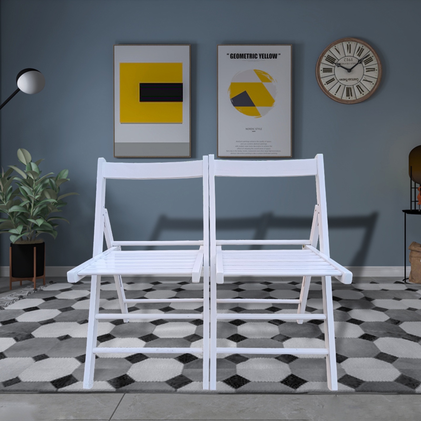 FOLDING CHAIR 2 S, FOLDABLE STYLE WHITE White - Shop at LoveMi
