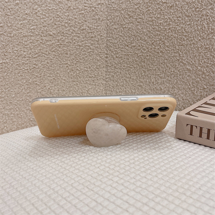 Solid Color Stone Bracket All-inclusive Soft Shell Mobile Phone Case - Image 3