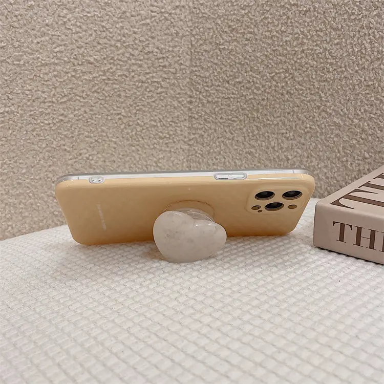 Solid Color Stone Bracket All-inclusive Soft Shell Mobile Phone Case