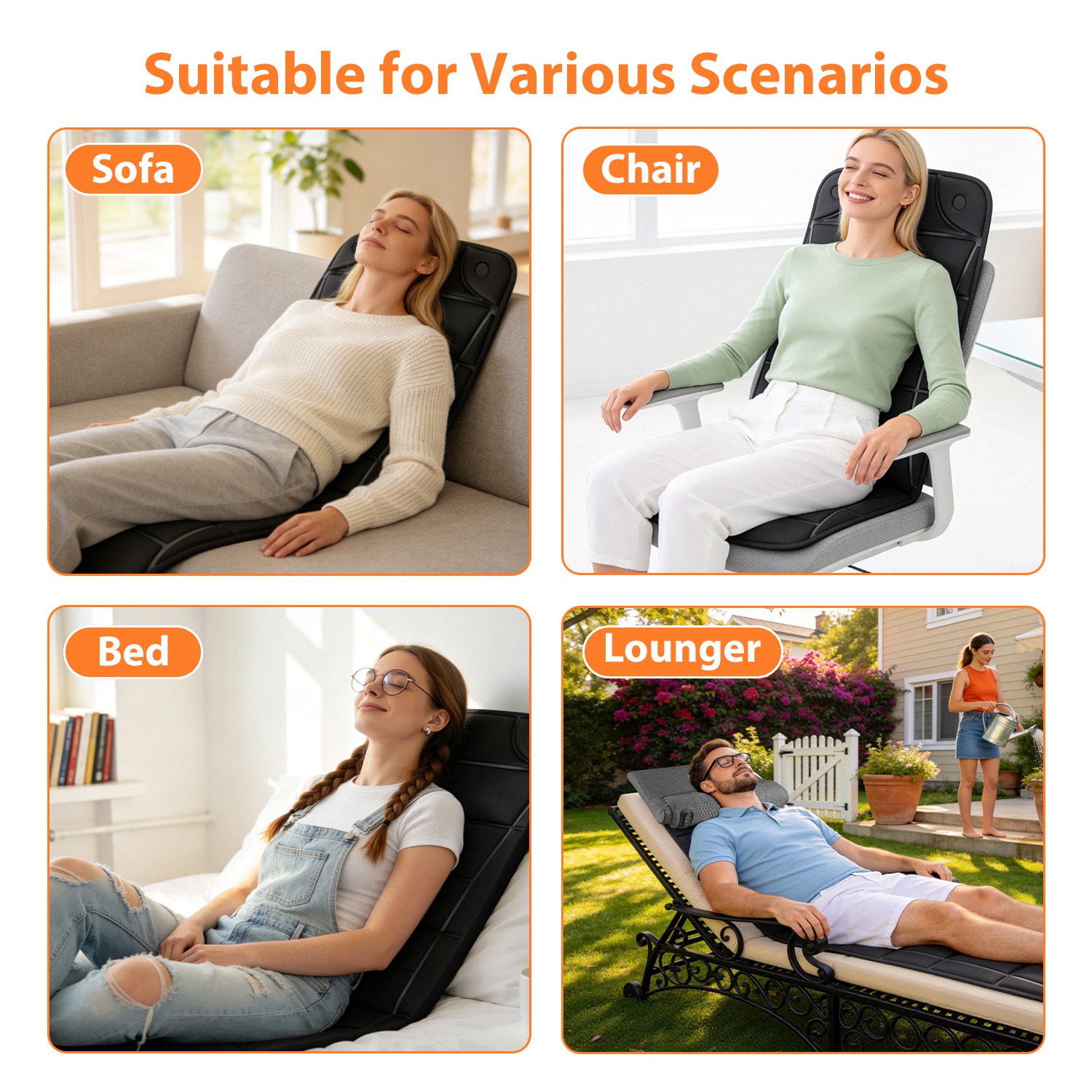 Vibration Massage Mat With Heat Full Body Massage Mattress Pad Electric Heated Massager With 10 Motors 9 Modes 9 Intensities 3 Heating Levels 3 Timer With Storage Bag Earplugs Car Charger For Neck Ba