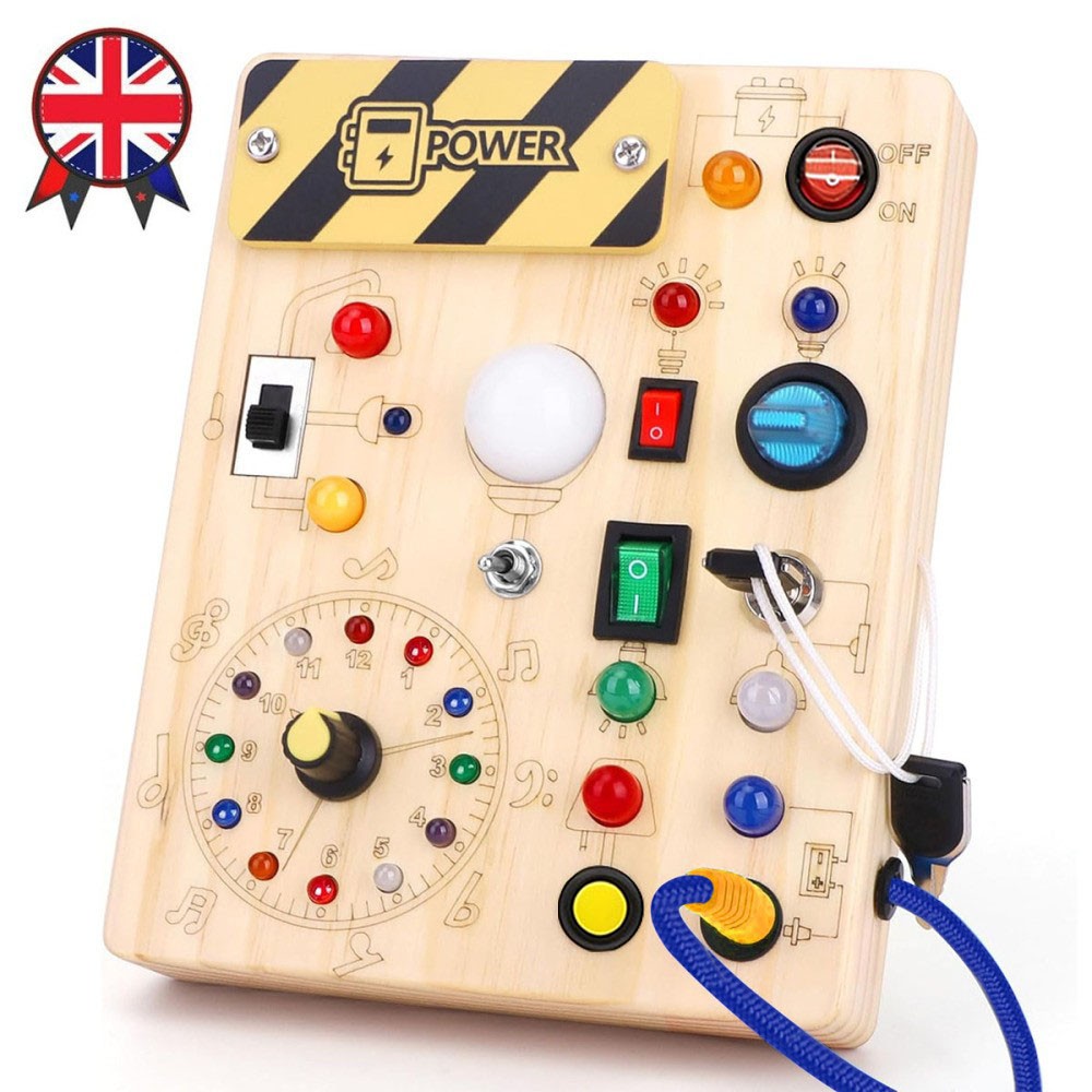 Montessori Wooden Busy Board For Toddlers Activity Board Sensory Toys Fidget