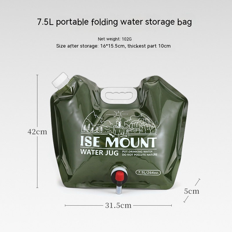 Poche à eau pliable 75 L — réservoir d'eau portable