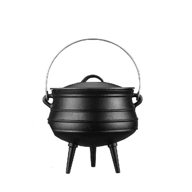 Title 3, Three-legged Cast Iron Cauldron South African P...