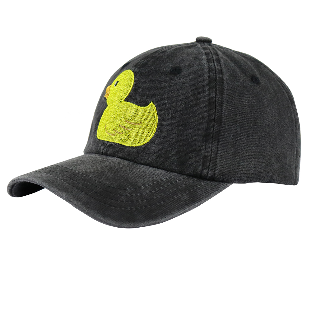 Embroidered Duck Baseball Cap – Adjustable Cotton Dad Hat for Outdoor Adventures & Funny Gift for Animal Lovers