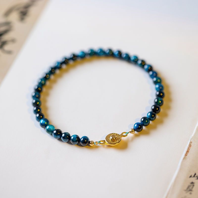 Natural Blue Tiger Eye Stone Bracelet Tiger
