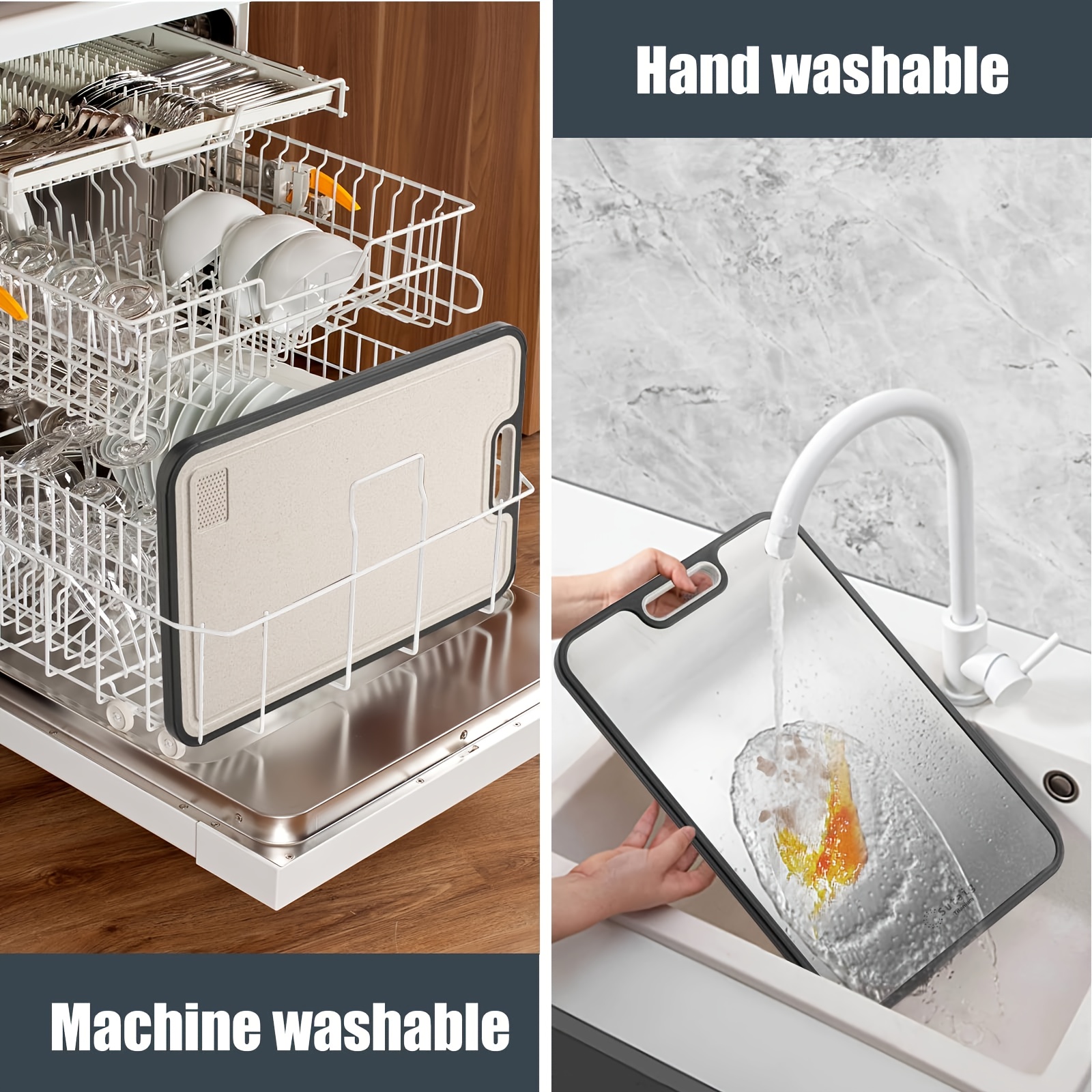 1 Double-sided Household Chopping Board - Anti-slip Base, Easy To Clean With Handle - Made Of Stainless Steel, Suitable For Meat, Vegetable And Fruit Families, Essential Kitchen Tools For Cam