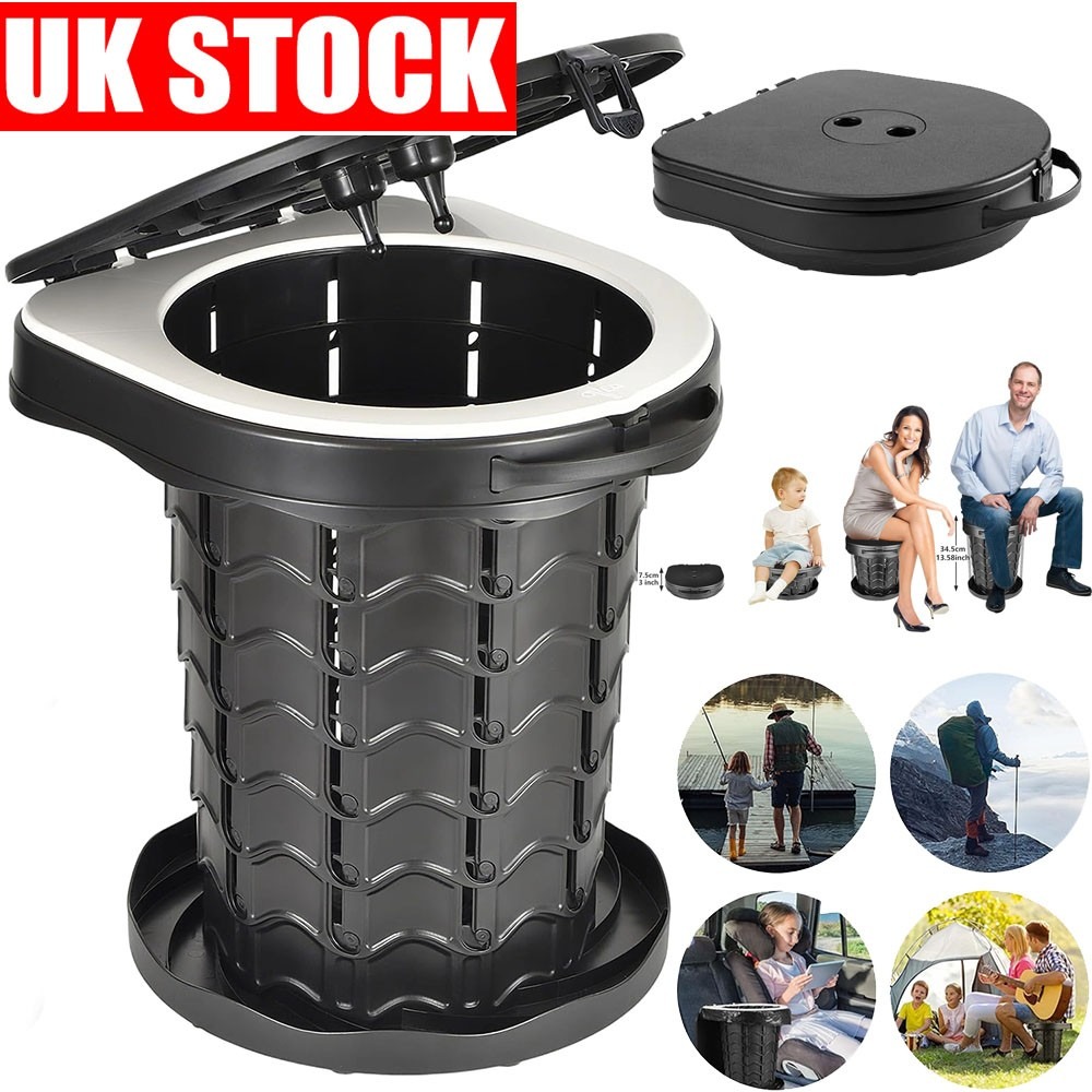 Portable Folding Camping Toilet Compact Potty Loo Caravan Toilet Picnic Fishing