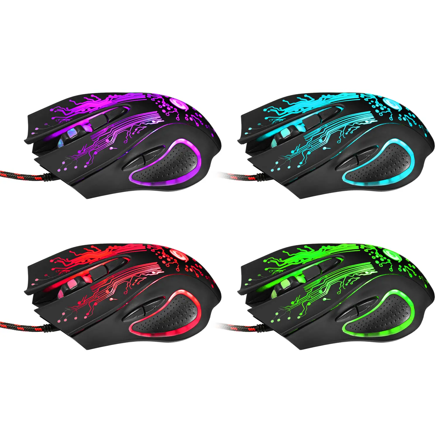USB Wired Gaming Mouse 5500DPI Adjustable 7