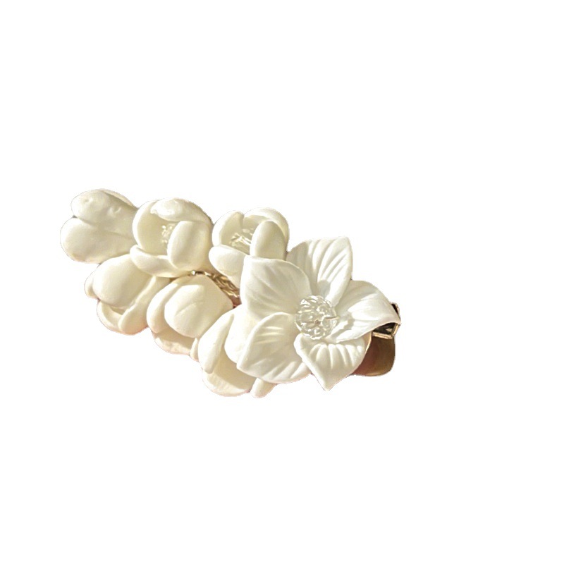Vintage White Jasmine Flower Hair Clip Niche