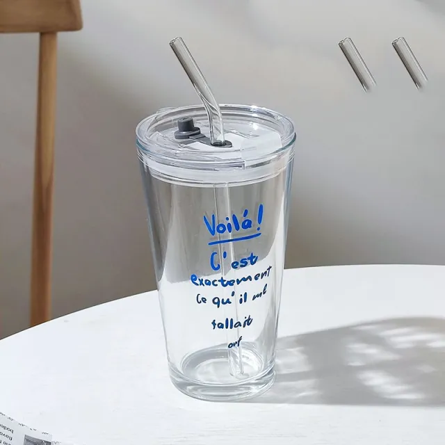 Household Glass Water Cup With Lid 5 Style - Shop at LoveMi