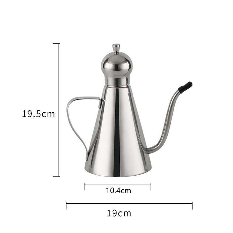 Title 4, 304 Stainless Steel Oil Can Leak-proof Long Mou...