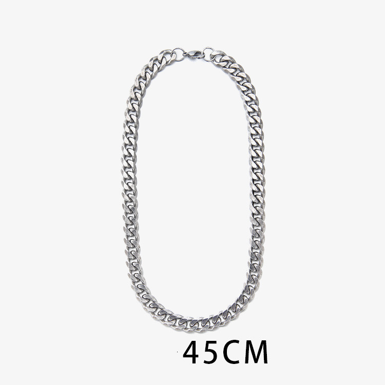 Men's High Street Hip Hop Titanium Steel Cuban Necklace