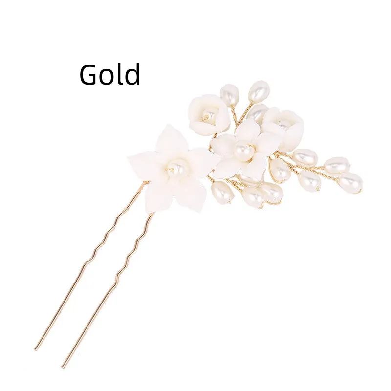 Wedding Bride Headwear Hairpin Accessories - Gold
