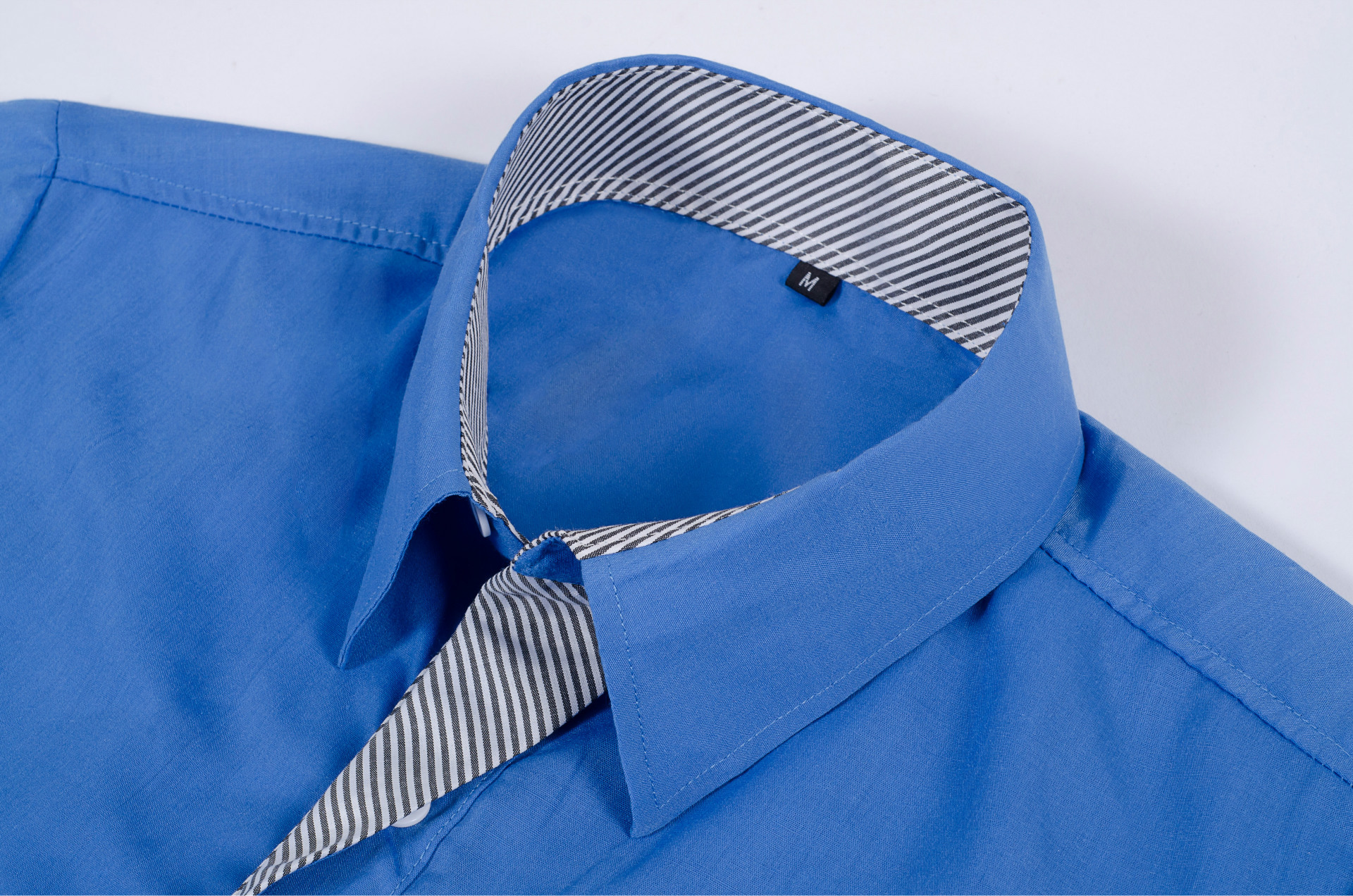 Men's Casual Placket Color-blocking Long-sleeved Shirt