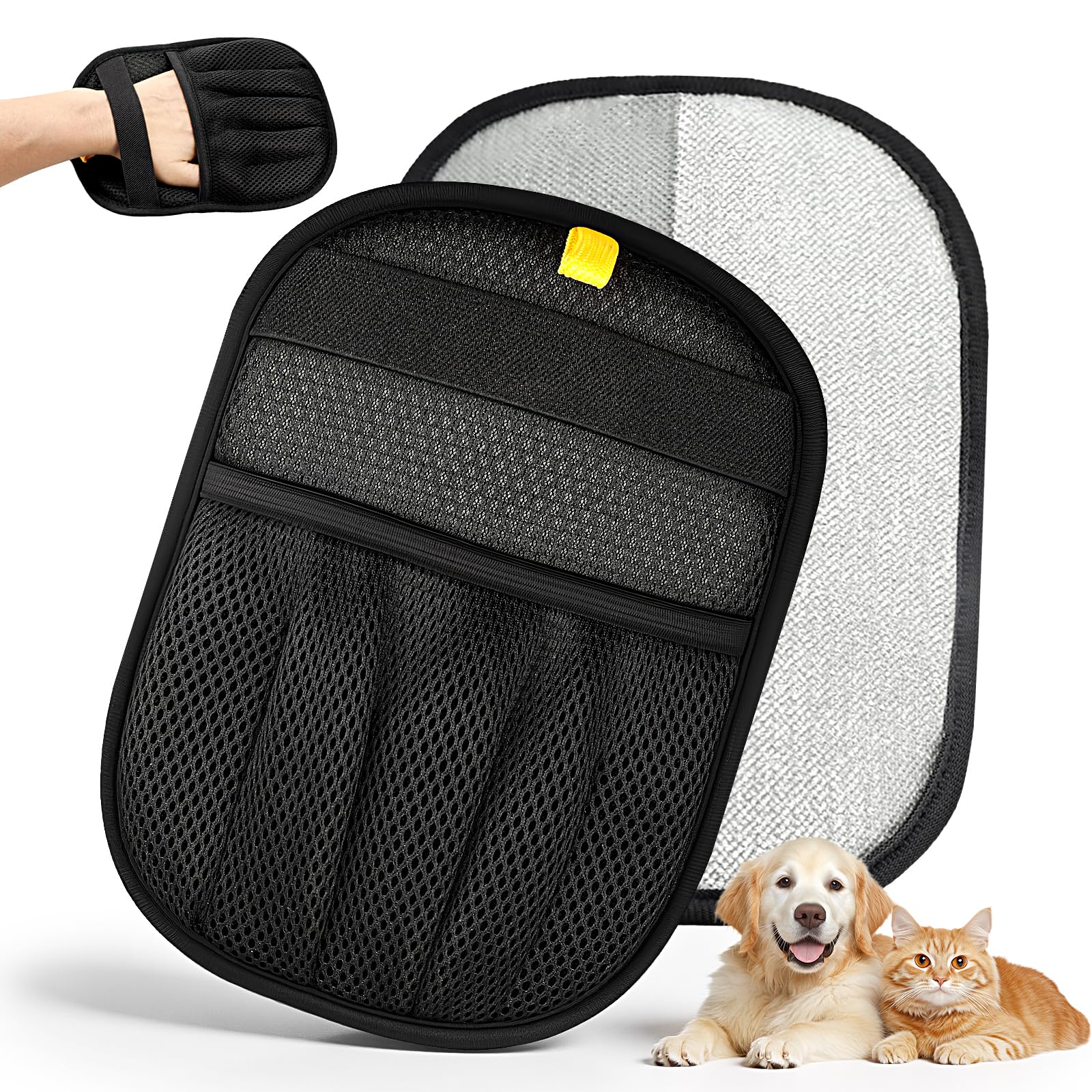 1 unidad. Nuevo guante mejorado para eliminar el pelo de perros y gatos; guante mágico electrostático reutilizable; herramienta lavable para eliminar el pelo de mascotas de la ropa, el sofá, las alfombras y el interior del coche