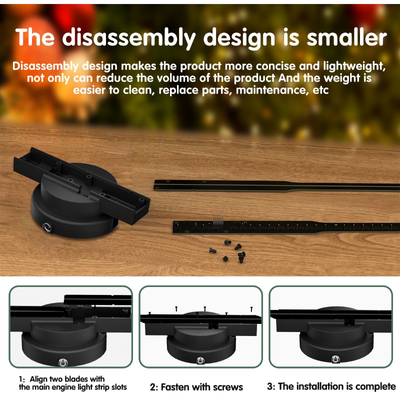 Wiilala 3D Hologram Fan 3D Circle App Hologram Advertising Display 224 Lights 16.5  WiFi Holographic LED Fan Creative Advertising Design Store Sign