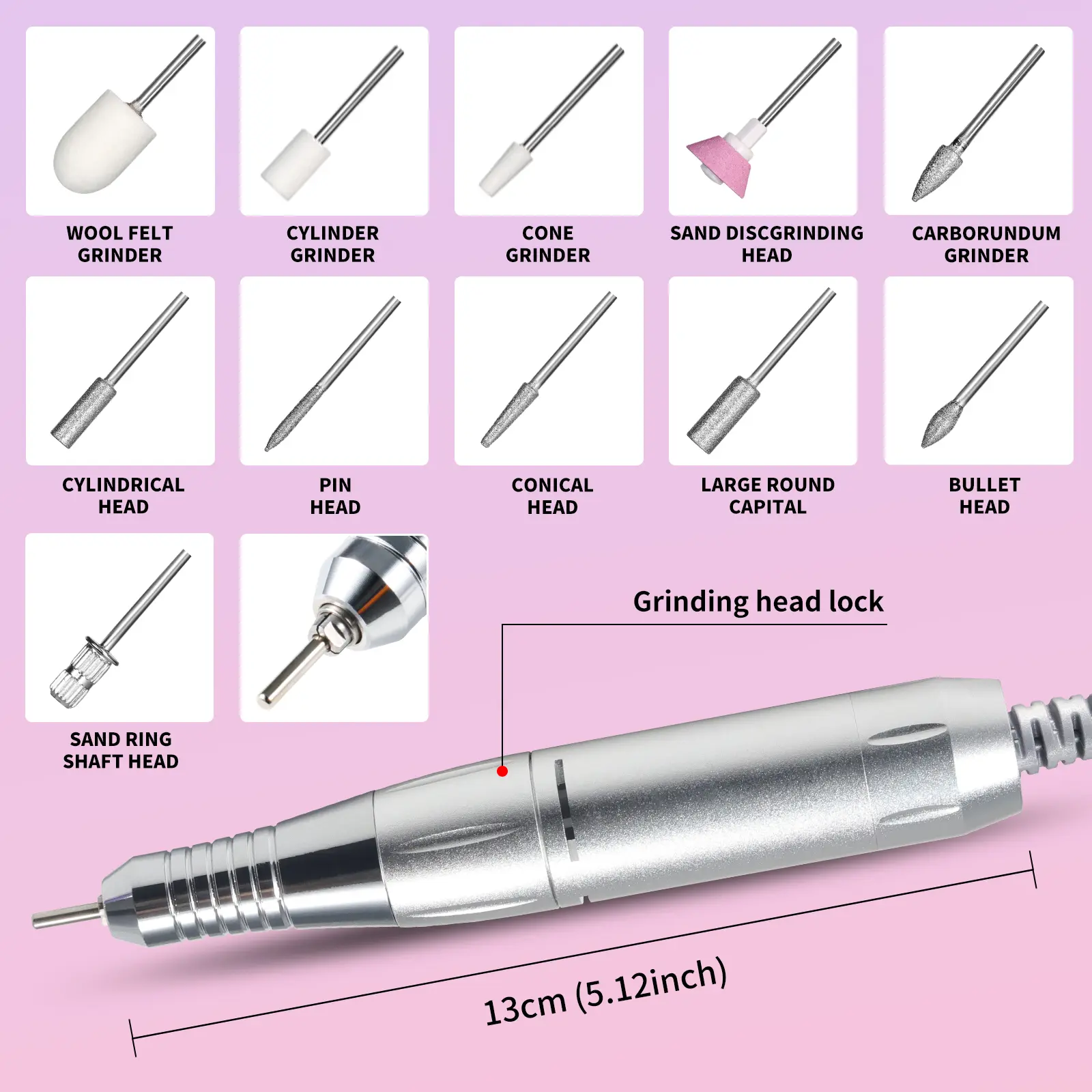 Professional Rechargeable Electric Nail Drill 40000 RPM, Portable Nail File With Storage Stand For Acrylic Gel Polishing Removing - Easy To Use For Women, Manic