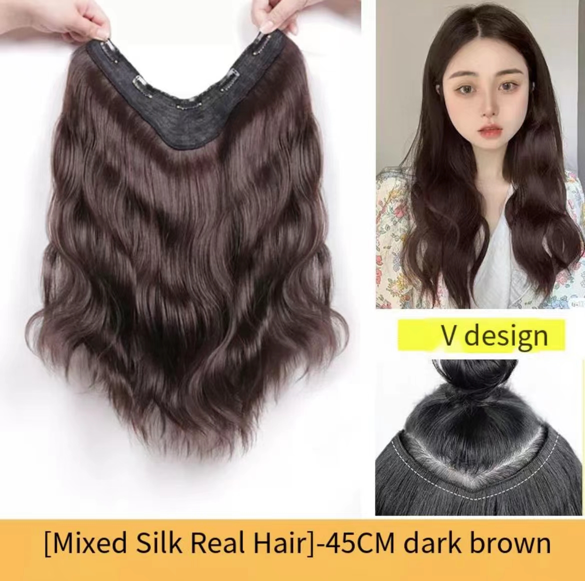 Women's Curly Long Wig Piece Is Fluffy And Invisible — foto 5