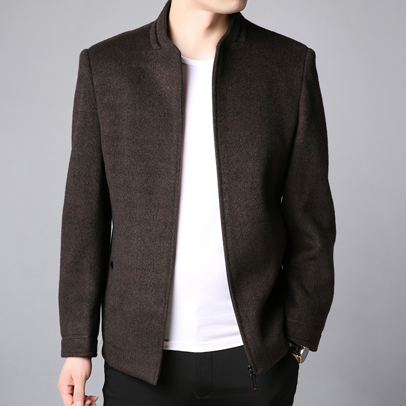 Title 2, Winter new mens short woolen coat with stand c...