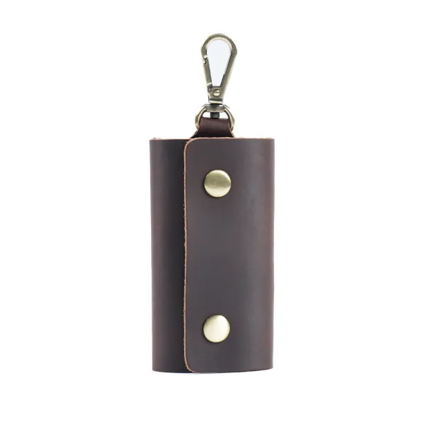 First Layer Cowhide Coin Purse Car Multifunctional Keychain Black - Shop at LoveMi