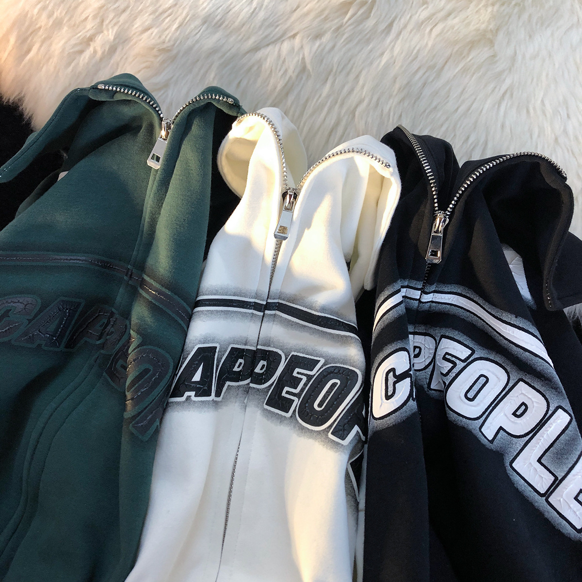 Mid-ancient Zipper Sweater American Casual Sports Jacket Baseball Uniform