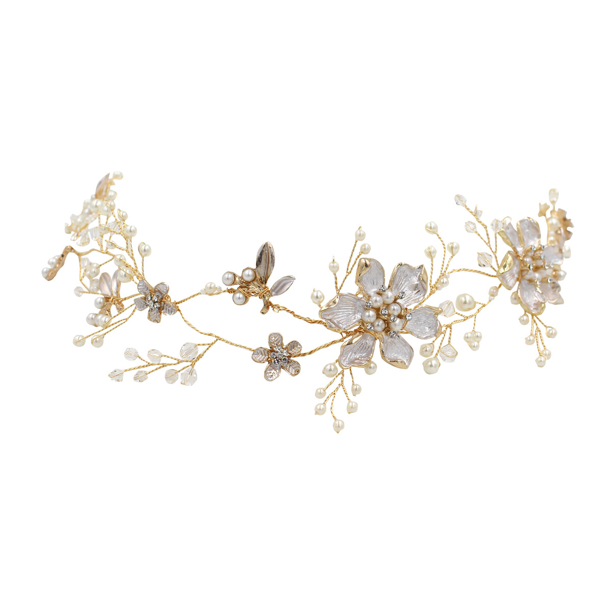 Crystal Bridal Hair Accessories Exquisite Alloy Lacquer Flowers