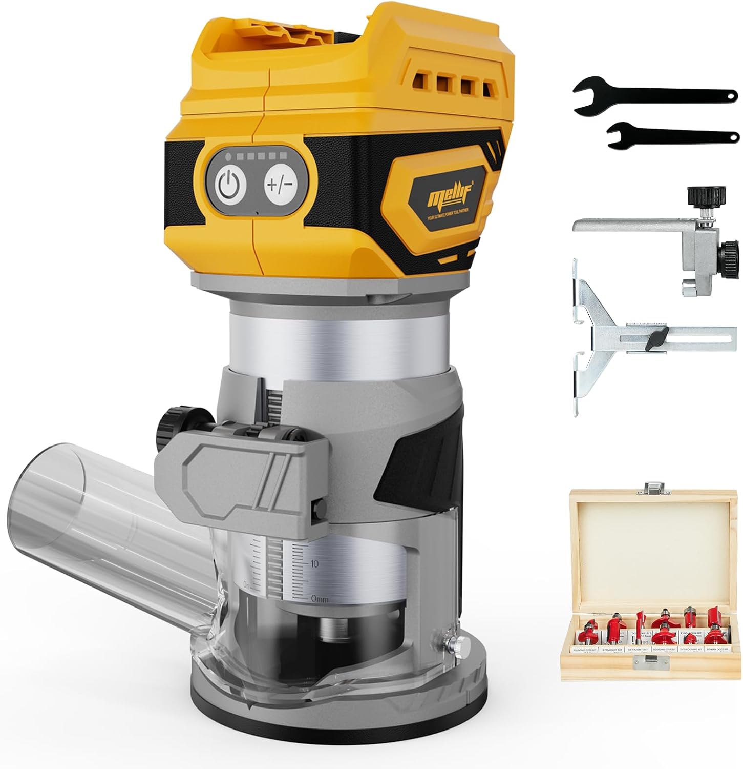 Cordless Compact Router, Brushless Palm Trimmer Route Compatible With 18V — image 9