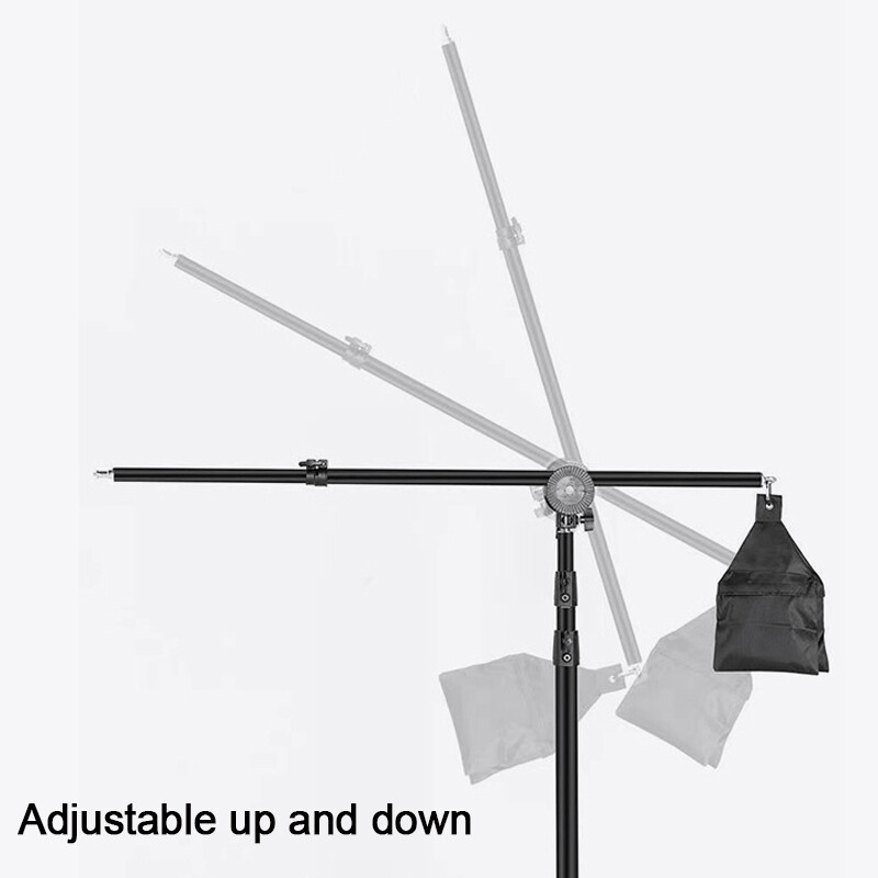 Studio Photo Video Light Stand Telescopic Boom Arm Holder 360 With Sandbag -UK
